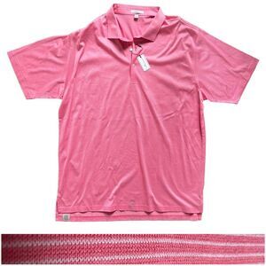NWT Peter Millar Stretch Performance Golf Polo Red White Striped Men's size XXL